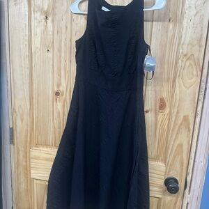 Charter Club Black Textured Midi Dress